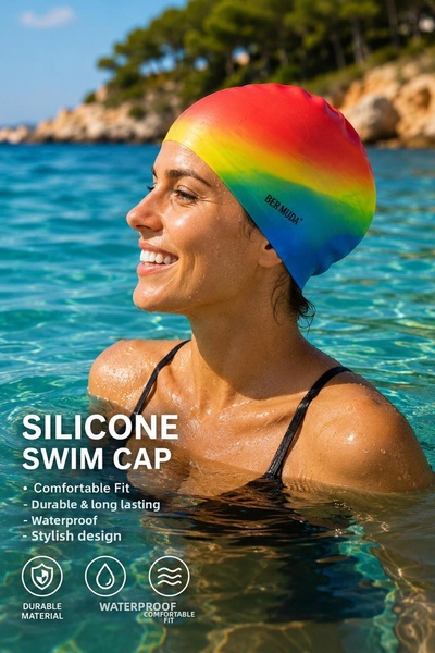 BuradaBuldun Silicone Sea Cap Unisex Swimming Cap Suitable for Pool and Sea U...
