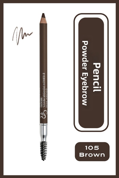 Golden Rose Eyebrow Powder Pencil No: 105 Brown - Powder Eyebrow Pencil with ...