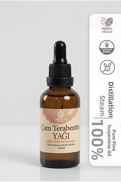 AROVİA Pine Turpentine Essential Oil 50 ml Pure and Natural Pine Turpentine E...