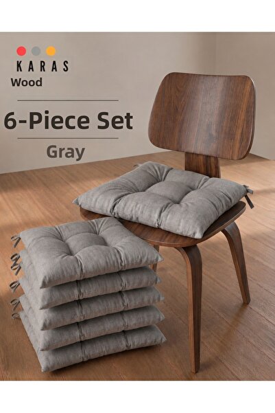 KARAS AHŞAP Tekstil Modern 6-Piece Chair Cushion Set - Cushion Set (40X40 cm)