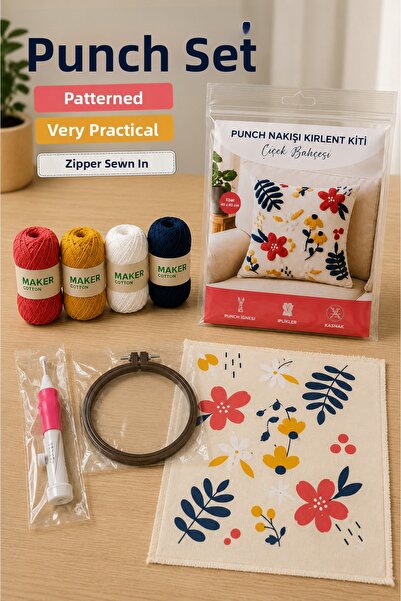 Hello Craft Set de perforatoare, Kit de broderie cu model imprimat, pentru în...