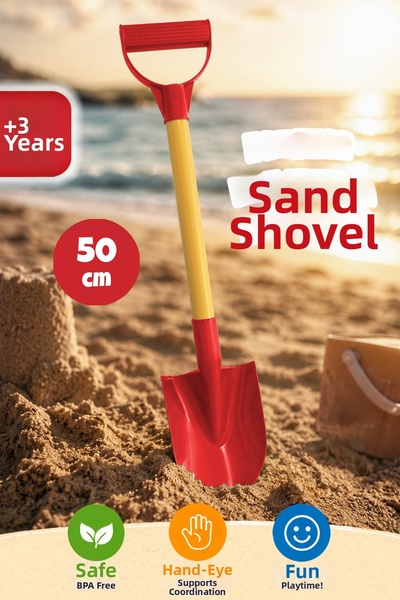 Meleni Toys Sand Digging Shovel - Children's Garden Beach Sand Activity Toy Red