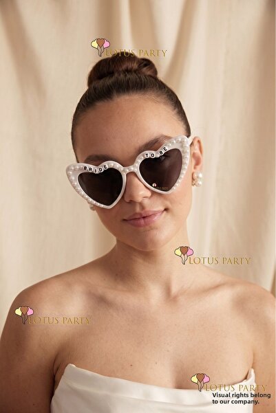 LOTUS PARTY نظارات العروس - نظارات العروس المرصعة باللؤلؤ - نظارات العروس الم...