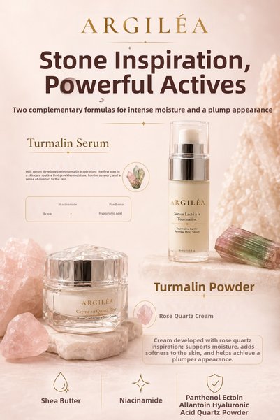 Argilea Intensive Moisture Care Set |   Tourmaline Serum + Rose Quartz Cream