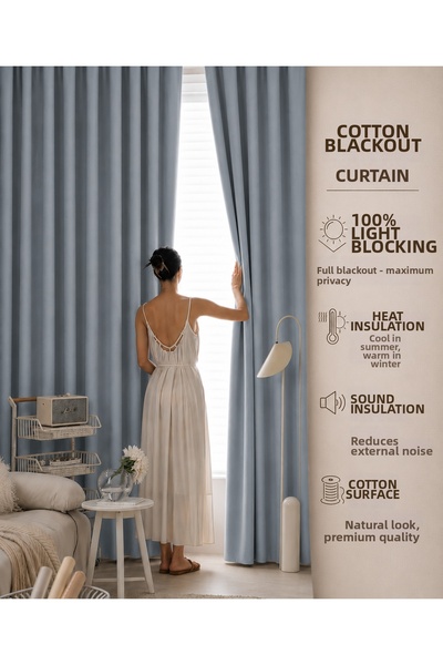 Brillant Linen Textured Light Blocking Blackout Blackout Curtain 1/3 Dense Pl...