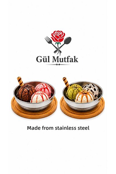Gül Mutfak Ice Cream and Cookie Bowl Presentation Container Multi-Purpose 10 ...