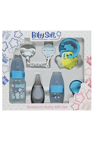 Lara Baby Soft مجموعة هدايا الأطفال حديثي الولادة من بيبي سوفت - باللون الأزرق