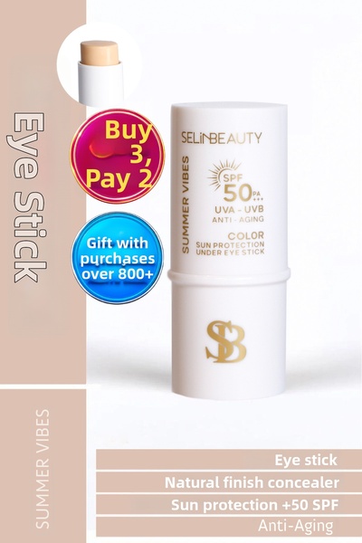 SELİNBEAUTY قلم واقي من الشمس ملون تحت العين بعامل حماية من الشمس SPF50 - 6 جم