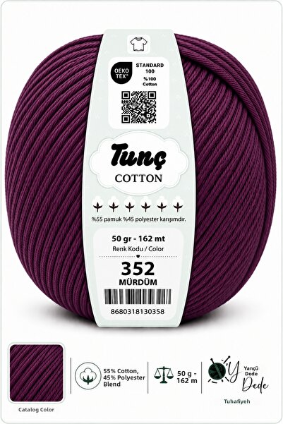 Tunç Cotton Amigurumi Punch Bag and Knitting Yarn Baby Soft Cotton 50 Gr 162 ...