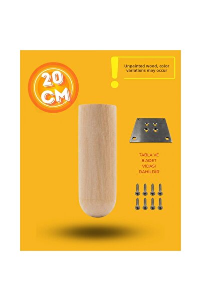 CAN METAL Wooden Bohemian Leg 20 cm