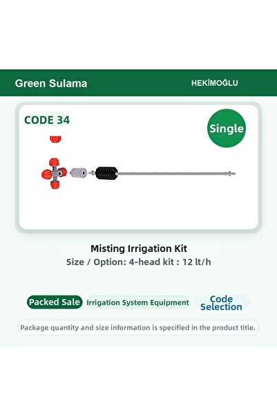 HEKİMOĞLU Misting Fogging Set 4-Head Set: 12 Lt/H Single Package Code 34
