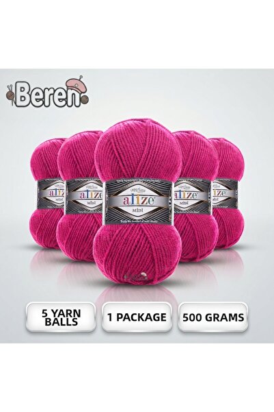 Alize Süperlana Midi - 149 Amber Flower - 5-Pack - 100Gr/170M - Hand Knitting...