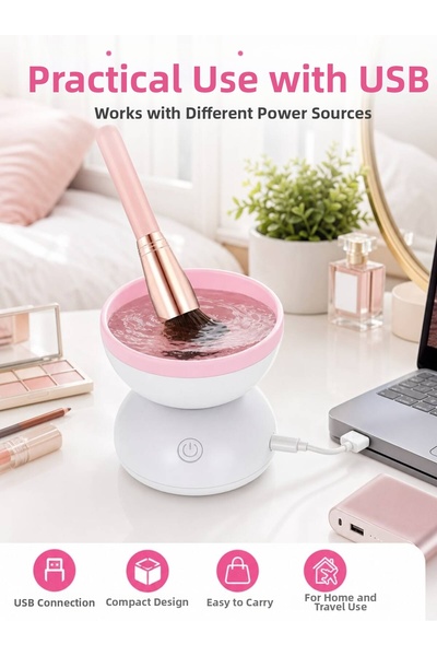 pınaxar Portable Electric Makeup Brush Cleaning and Drying Device New Generation