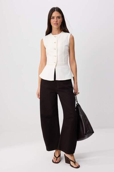 Trendyol Collection Vestă albă normală TWOSS26YE00059