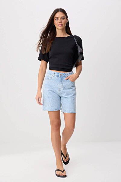 Trendyol Collection Blue Shorts & Bermuda Shorts Twoss26Sr00242