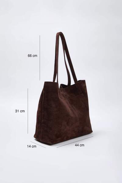 TRENDYOL SHOES Geantă de umăr maxi pentru femei, din piele naturală premium, ...