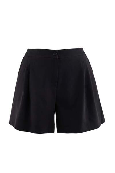 Trendyol Curve Black Mini Basic Fabric Shorts & Bermuda Tbbss26Ap00053