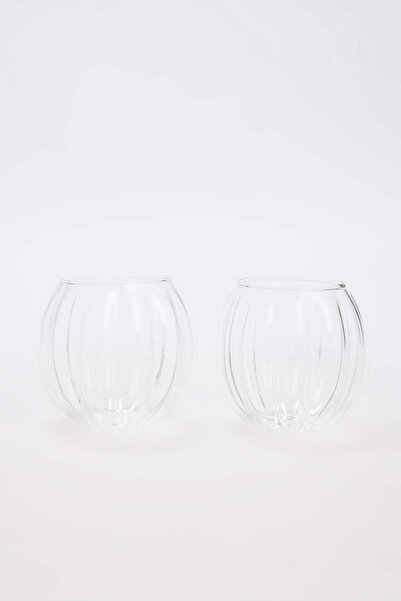 TRENDYOLMİLLA HOME Set of 2 Pumpkin Shaped Glasses 300 Cc Tphaw27Brd00002