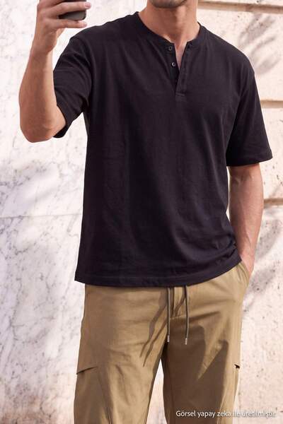 Trendyol Collection Black Off-Shoulder Regular Wardrobe Essentials Interlock ...
