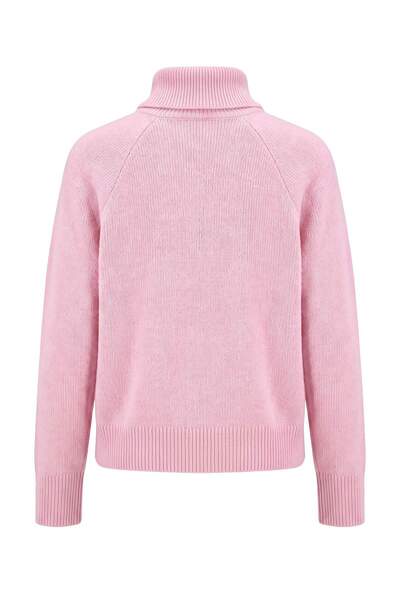 Trendyol Collection Wardrobe Essentials Dusty Rose Soft Zipper High Neck Knit...
