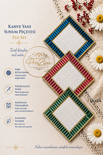 Priszizu Pip Studio kahve yanı sunum peçetesi ,Kokteyl Peçete,Kahve Yanı Sunu...