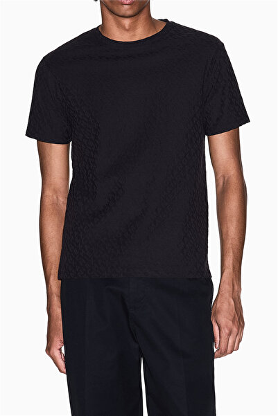 Armani Exchange Erkek Bisiklet Yaka T-Shirt Siyah