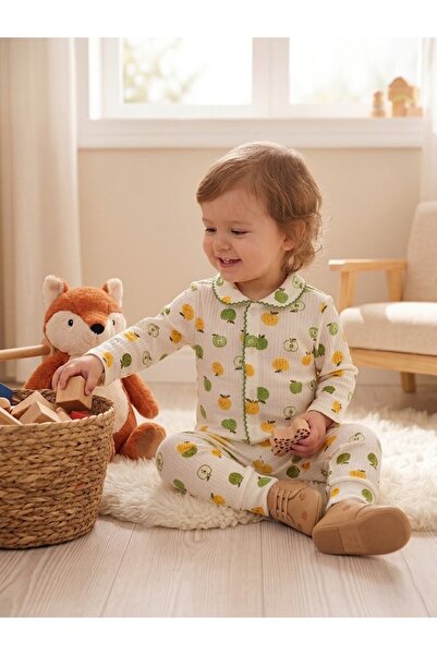 BUUFUU Bebek Yenidogan Çocuk Kiz Erkek Pamuklu Oyali Pijama Takımı Hediyelik