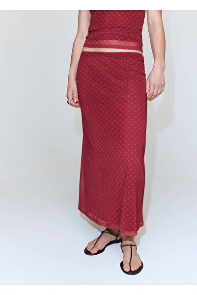 MANGO Woman Puantiyeli etek