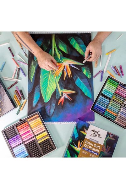 Mont Marte Extra Soft Oil Pastel Vibrant Tones 39Pcs Premium