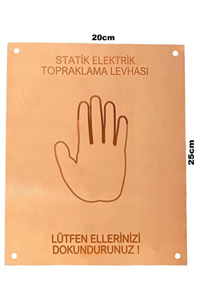 MEEPO Statik Elektrik Bakır Topraklama Levhası TEK EL 200x250x1mm (ELEKTROLİT...