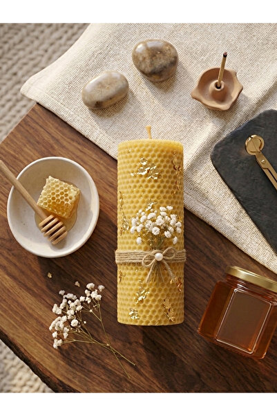 Efsane Saf Bal Mumu Petek Mum Doğal Kokulu El Yapımı Dekoratif Mum
