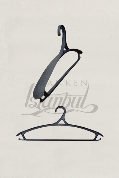 Generic Brand 3 Pcs Luxury Black Plastic Coat Hanger Clothing Hanger Suit Hanger Skirt Hanger