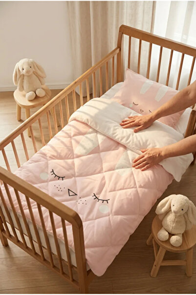 Talia Home Tavşan Desenli Bebek Beşik Uyku Seti TLABG-239