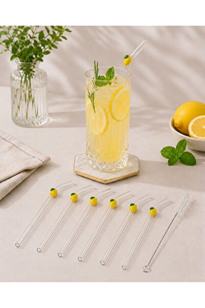 Tohana Cam Limon Figürlü 6'lı Pipet Seti