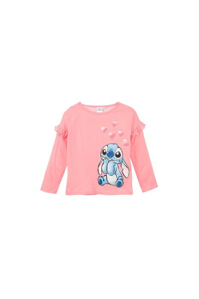 Lilo & Stitch Bluză roz cu mânecă lungă și volane, Lilo și Stitch Pink
