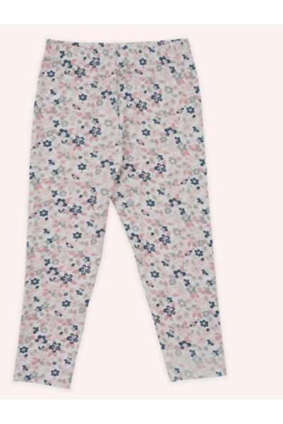Panço Baby Girl French Rivera Floral Leggings Gkpn0103 White