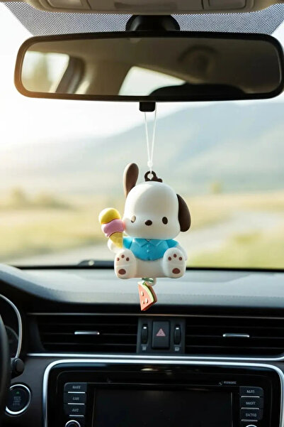 Miniso Sanrio Lisanslı Yaz Serisi Pochacco Karakterli Dikiz Aynası Araba Süsü...