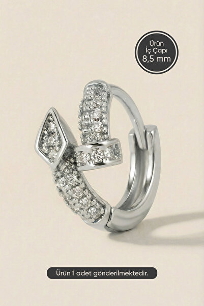 Hetra Gümüş Renkli Cerrahi Çelik Sarmal Çivi Model Halka Piercing – Helix (1 ...