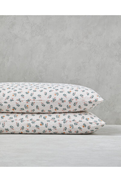 English Home Crispy Dots Kolay Ütülenir 2'li Yastık Kılıfı 50x70 cm Yeşil-Turuncu