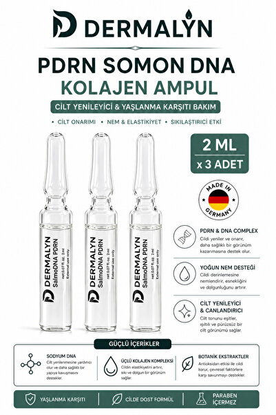 DERMALYN 3 قطع من أمبولات PDRN التي تحتوي على الكولاجين والحمض النووي للسلمون...