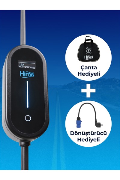 Hims 7kW Ev Tipi Taşınabilir Elektrikli Araç Şarj İstasyonu HCTK-7-PS
