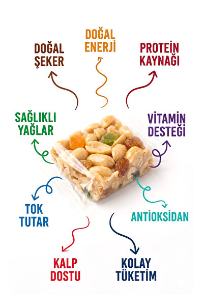 NUTAREL Fıstıklı Meyveli Krokan Bar - Şeker İlavesiz 400 gr.