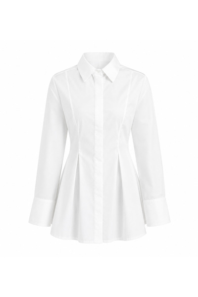 Serpirella Butik Bluză cu volan cu mâneci tip pens