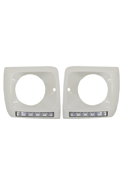 tuningset Adezivă faruri albe cu lumini de zi LED DRL compatibile cu Mercedes...