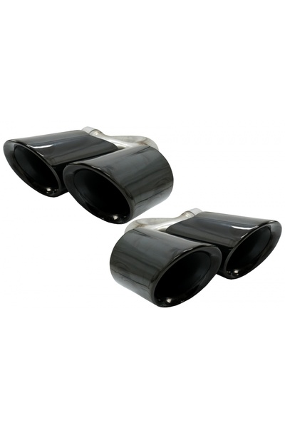 tuningset Ornamente tobe de eșapament Quad compatibile cu Porsche Cayenne 9Y0...