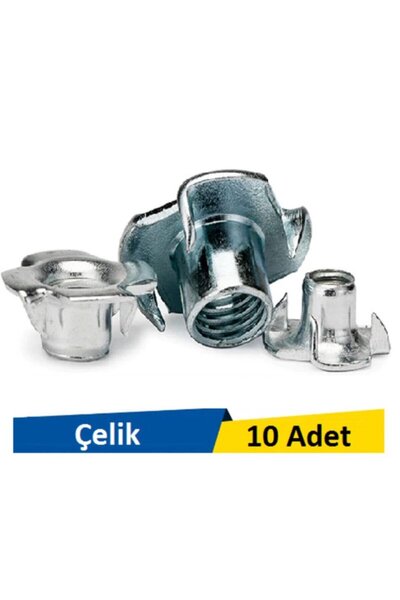 Genel Markalar M8 Metrik Ağaç Somun Çakmalı Paket 10 Adet