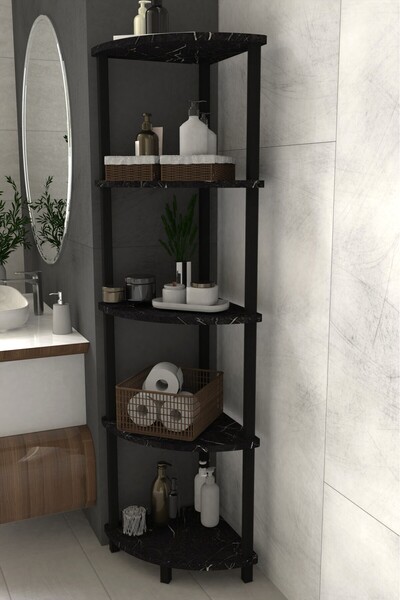 Remaks DecoLine Banyo Rafı 5 Katlı Moblen Modern Organizer Depolama Ünitesi-B...