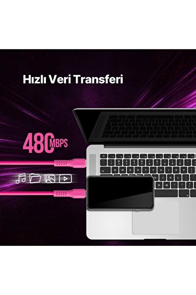 Ttec USB-C - USB-C 120cm 60W PD/QC Hızlı Şarj/Data Kablosu - 2DK59