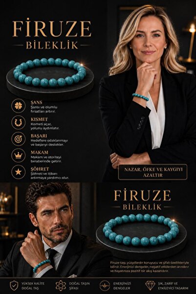 doğaltaşboncukişleri Turquoise Jewelled Bracelet