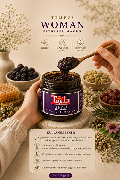 TİJDA Tempus Macun Hayıtlı,civan perçemli,Aslan pençesi,Meryem ana otu Karışımlı Macun 240 Gr.